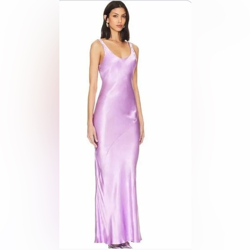 Line & Dot adelyn satin floor-length gown